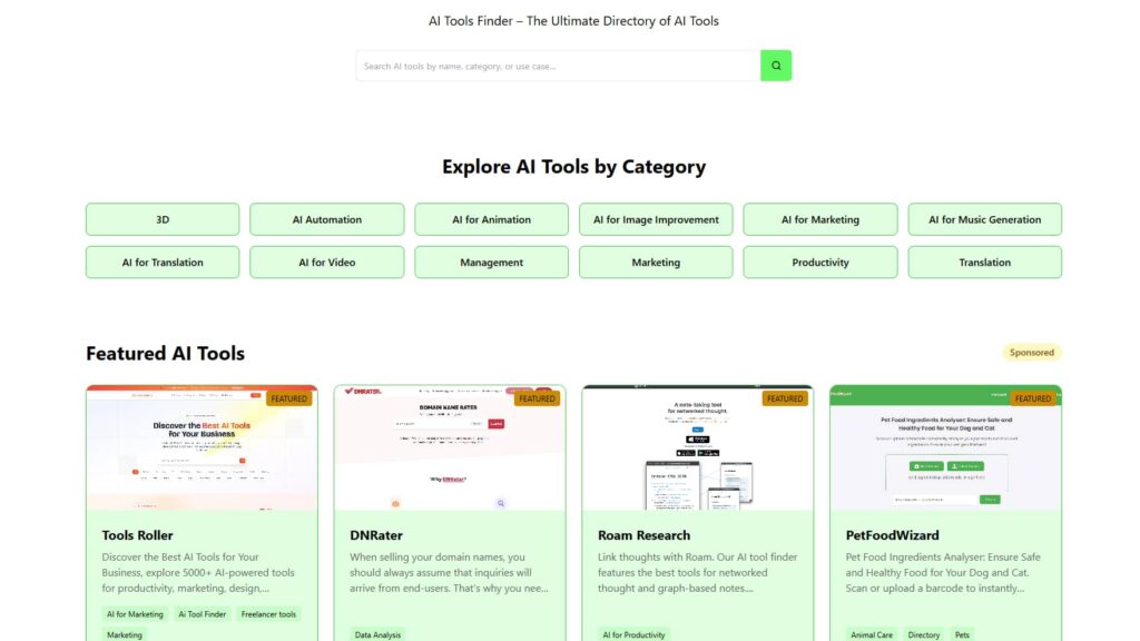 Ai Tool Finder -- Screenshot 1