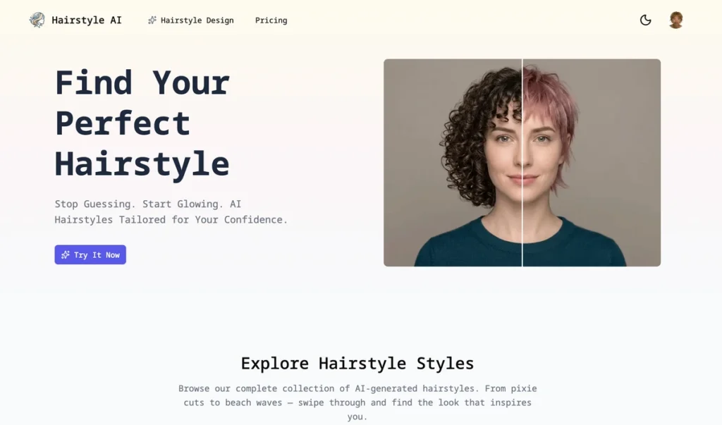 Free AI Hairstyle Try On -- Screenshot 1